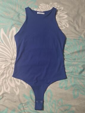 ReoRia Cobalt High-Neck Sleeveless Bodysuit